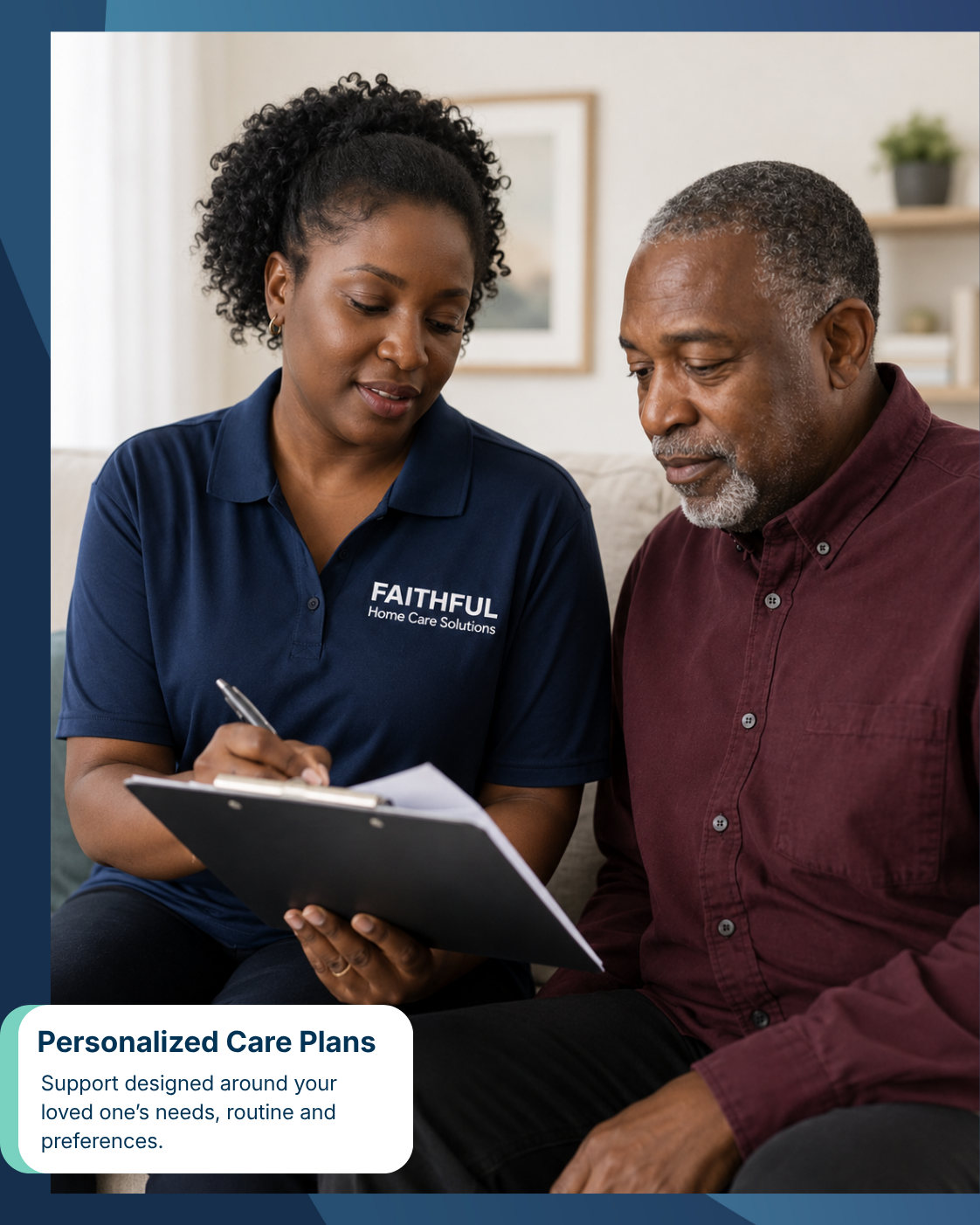 Home FHCS personalized care plans - home assessment